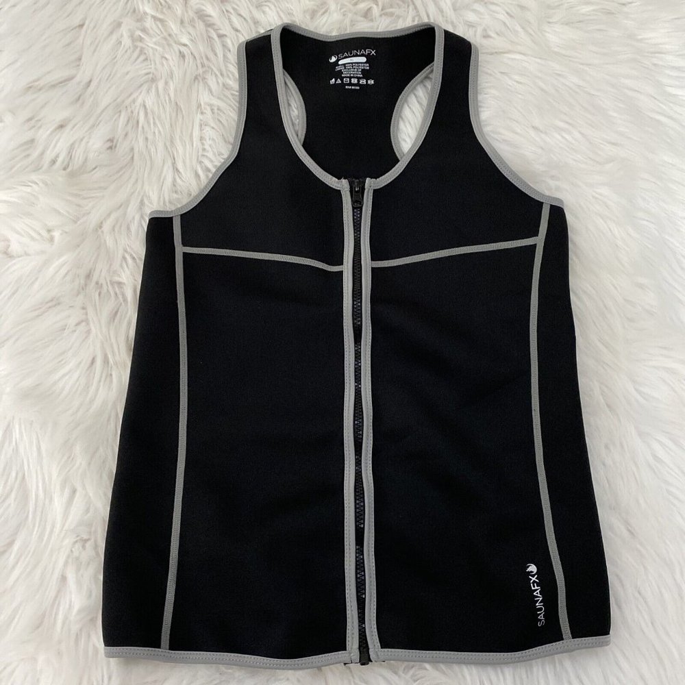 SaunaFX womens XL Slimming Sweat vest workout shaper zip front